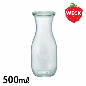 【12時迄のご注文は当日発送】 ウェック ジュース ジャー WE-764 [ 500ml ] WECK JUICE JAR 本体＋フタ [保存容器 ガラス瓶 密封ビン ジ