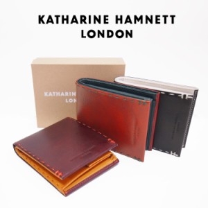 メンズ 財布 キャサリンハムネット 二つ折り財布 小銭入れ カラーテーラード2 牛革 リサイクル生地 KATHARINE HAMNETT ブランド ギフト 