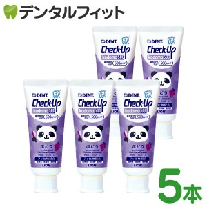 歯磨き粉 子供 チェックアップ 500ppmF ライオン kodomo 500 ぶどう(60ｇ×5本) グレープ DENT.Check-Upkodomo／コドモ／／ハミガキ粉 パ