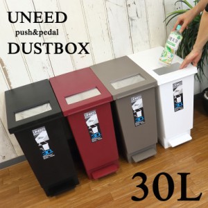 分別 ゴミ箱 プッシュ＆ペダル ダストボックス UNEED ユニード 30L ごみ箱 オシャレ 2way ふた付き シンプル 新生活 一人暮らし 使いやす