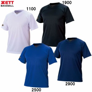 ゼット ZETT ベースボールVネックTシャツ 野球 ソフトベースボールTシャツ (bot635)