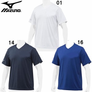 ミズノ MIZUNO ベースボールシャツ V首 野球 ウェア ベースボールシャツ (12JC8L20)