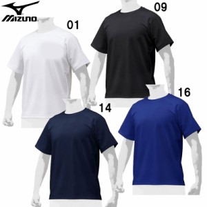 ミズノ MIZUNO ベースボールシャツ 丸首 野球 ウェア ベースボールシャツ (12JC9L38)