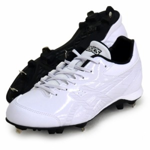 アシックス asics  NEOREVIVE 4 WHT WIDE  (ネオリバイブ4)  野球 白スパイク 金具スパイク ワイドモデル  22FW (1123A039-110)