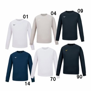 ミズノ MIZUNO  ナビドライTシャツ（長袖・丸首・メンズ)  トレーニングウェア 長袖Tシャツ  23AW (32MA1195)