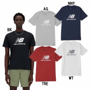 ニューバランス newbalance  Stacked Logo ショートスリーブTシャツ  スポーツウェア Tシャツ トレーニングウェア  24SS(MT41502)