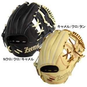 ジームス Zeems  限定 軟式グラブ 三方親 内野手用 Zeems型ロゴ  野球 軟式 グローブ グラブ 一般  24SS(SV-528CBN-ZEEMS-GD)