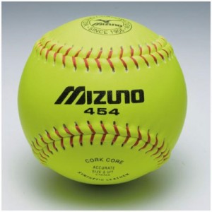 ミズノ MIZUNO 革ソフトボール練習球ミズノ454 (1ダース) ソフトボール ボール 試合球・練習球 (1BJBS45400)