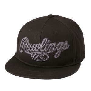 ローリングス Rawlings 6パネル フラットバイザーキャップ キャップ ブラック 24SS AAC14S01