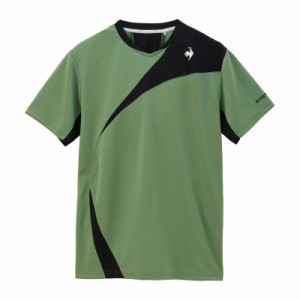 lecoqsportif(ルコック) 素材切替ゲームシャツ テニス トップス単品(シャツ短) qtmxja04-kh