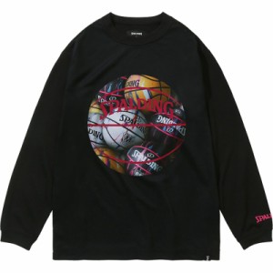 spalding(スポルディング) JR L/STシャツ ボールプリント バスケットロングTシャツ J (sjt23155-1062)