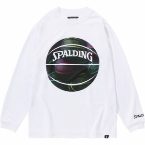 spalding(スポルディング) JR L/STシャツ ボールプリント バスケットロングTシャツ J (sjt23155-2010)