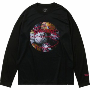 spalding(スポルディング) L/STシャツ ボールプリント バスケット長袖Tシャツ (smt23123-1062)