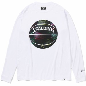 spalding(スポルディング) L/STシャツ ボールプリント バスケット長袖Tシャツ (smt23123-2010)