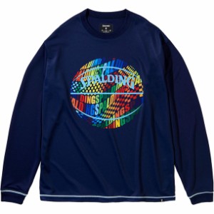 スポルディング SPALDING L/S Tシャツ オプティカルレインボー バスケット長袖Tシャツ (smt211070-5400)