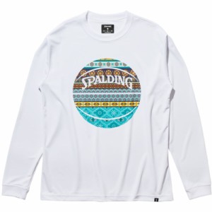 spalding(スポルディング) L/STシャツ ボヘミアンボール バスケット長袖Tシャツ (smt22109-2000)