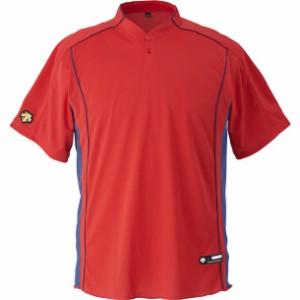 デサント DESCENTE ベースボールシャツ 野球 ソフトベースボールTシャツ (db109b-red)
