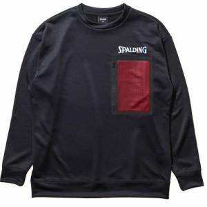 spalding(スポルディング) クルーネック SWTシャツ ホログラムロゴ バスケットスウェットトレーナー (smj22131-1000)