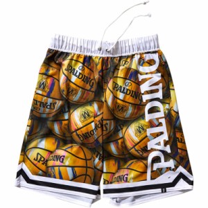 spalding(スポルディング) プラクティスパンツ ボールプリント バスケットプラクティクスパンツ (smp22126-7000)