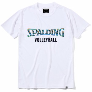 spalding(スポルディング) バレーTシャツ アフリカントライバルロゴ バレー 半袖 Tシャツ (smt22072v-2000)