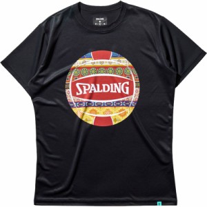 spalding(スポルディング) バレーボール Tシャツ ボヘミアンボール バレー半袖Tシャツ (smt22181v-1000)