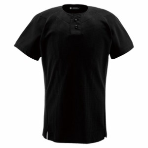 デサント DESCENTE ユニフォームシャツ ハーフボタンシャツ 野球 ソフトユニフォーム シャツ･M (DB1012-BLK)
