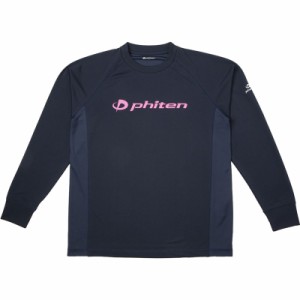 ファイテン(phiten) RシャツSP 長袖 NV/PK XO ボディケア長袖Tシャツ (jg355007)