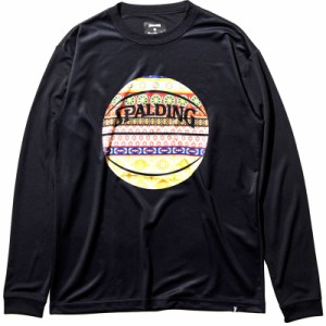 spalding(スポルディング) L/STシャツ ボヘミアンボール バスケット長袖Tシャツ (smt22109-1000)