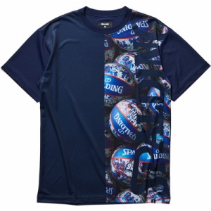 spalding(スポルディング) Tシャツ ボールプリント バスケット半袖Tシャツ (smt22124-5400)