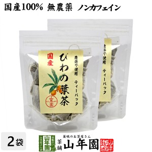 【国産100%】びわ茶 びわの葉茶 ティーパック 1.5g×20パック×2袋セット 宮崎産 鹿児島県産 無農薬 ノンカフェイン 送料無料 お茶 母の