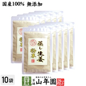 【国産 無添加 100%】【30分間蒸した生姜のみ使用】蒸し生姜 粉末 45g×10袋セット 熊本県産 蒸ししょうが プレミアム特典で送料無料 お