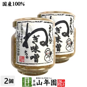 国産 おばあちゃんのねぎ味噌 100g×2個セット ごはんのお供 お湯をさして味噌汁 お土産 ギフトセット プレミアム特典で送料無料 お茶 父