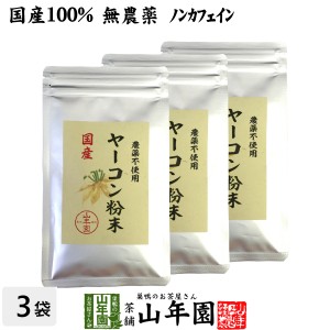 【国産 無農薬 100%】ヤーコン粉末 50g×3袋セット 青森県産 ノンカフェイン ギフト プレミアム特典で送料無料 お茶 父の日 お中元 2024 