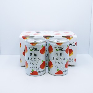 信州まるごとりんごジュース6缶セット（信州長野県のお土産 お菓子 ギフト おみやげ 長野土産 通販 林檎ジュース フルーツストレートジュ