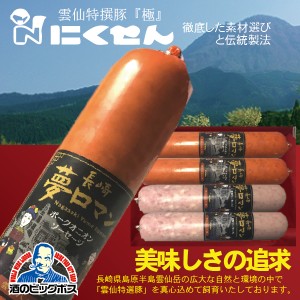 ハムギフト 長崎 雲仙 国産 冷蔵直送 送料無料 にくせん NPG-BB01 2種4本ソーセージセット『NKS』