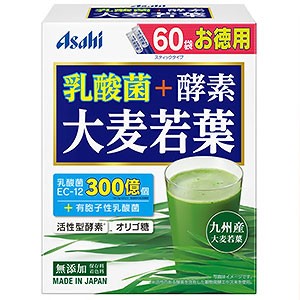 アサヒ 乳酸菌＋酵素 大麦若葉 60袋