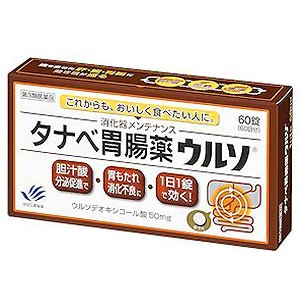 【第3類医薬品】 タナベ胃腸薬ウルソ 60錠