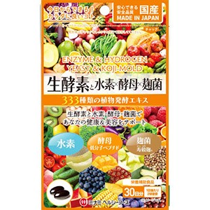 ミナミヘルシーフーズ 生酵素と水素*酵母*麹菌 60球