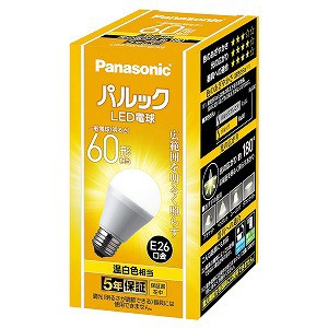 パナソニック LED電球 7.0W(温白色相当) LDA7WWGK6