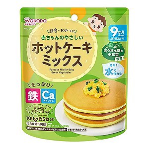 赤ちゃんのやさしいホットケーキミックス ほうれん草と小松菜 100g