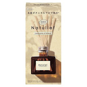 消臭力 Natulief 玄関・リビング用 リードディフューザー レモングラス＆バーベナ 本体 80mL