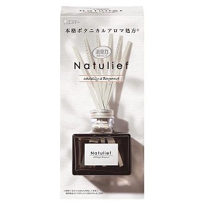 消臭力 Natulief 玄関・リビング用 リードディフューザー ホワイトリリー＆ベルガモット 本体 80mL