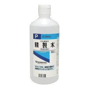 【第3類医薬品】 健栄製薬 精製水 500mL