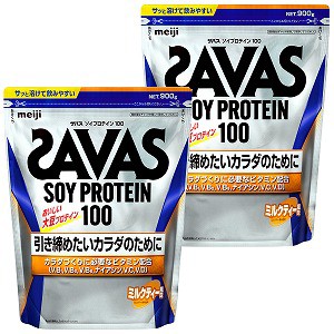 ザバス ソイプロテイン100 ミルクティー風味 900g×2個セット