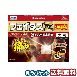 【第2類医薬品】 フェイタスZαジクサス温感大判 7枚 ※セルフメディケーション税制対象商品 メール便送料無料