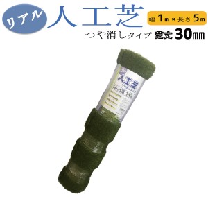  シンセイ　リアル人工芝 つや消しタイプ 幅1mx長さ5m　芝丈30mm　【代引不可/沖縄県配達不可】