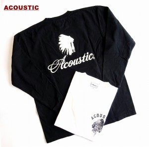 アコースティック アメカジプリント 長袖Ｔシャツ ヘビーウェイト ACOUSTIC L/S T-SHIRT AC22404 ユニセックス ネコポス発送OK!