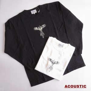 アコースティック アメカジプリント 長袖Ｔシャツ ヘビーウェイト ACOUSTIC L/S T-SHIRT AC22402 ユニセックス ネコポス発送OK!