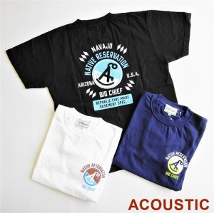 アコースティック プリント 半袖Ｔシャツ ヘビーウェイト/ACOUSTIC S/S T-SHIRT AC20203/S・M・L・XL/ネコポス発送OK!