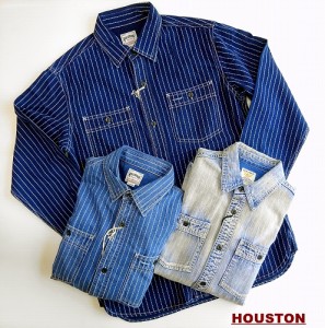 ヒューストン ウォバッシュ ワークシャツ ストライプ HOUSTON WABASH WORK SHIRT 40691 ネコポス発送OK!